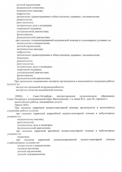 Лицензия Детская городская больница 2 Святой Марии Магдалины
