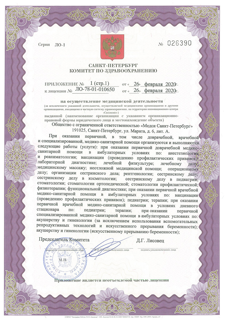 Лицензия Медси